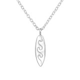 Surfboard - 925 Sterling Silver Silver Necklaces SD39710