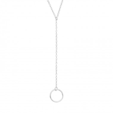 Circle Y - 925 Sterling Silver Silver Necklaces SD39979