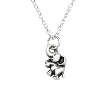 Elephant - 925 Sterling Silver Silver Necklaces SD40023