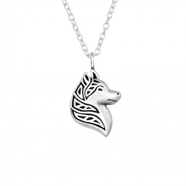 Wolf - 925 Sterling Silver Silver Necklaces SD40028