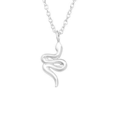 Snake - 925 Sterling Silver Silver Necklaces SD40029