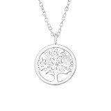 Tree Of Life - 925 Sterling Silver Silver Necklaces SD40035