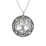 Tree Of Life - 925 Sterling Silver Silver Necklaces SD40037