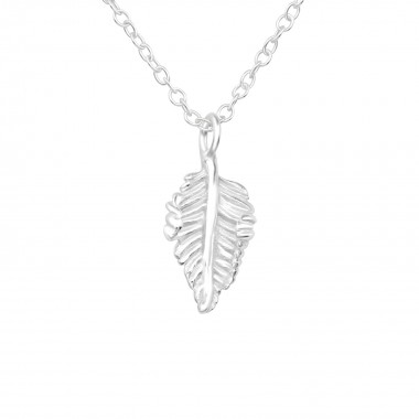 Leaf - 925 Sterling Silver Silver Necklaces SD40043