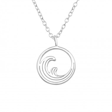 Wave - 925 Sterling Silver Silver Necklaces SD40051