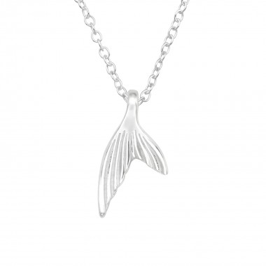 Whale's Tail - 925 Sterling Silver Silver Necklaces SD40409