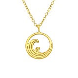 Wave - 925 Sterling Silver Silver Necklaces SD40411
