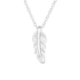 Leaf - 925 Sterling Silver Silver Necklaces SD40412