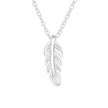 Leaf - 925 Sterling Silver Silver Necklaces SD40412