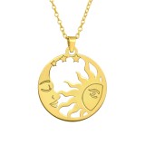 Sun - 925 Sterling Silver Silver Necklaces SD40481