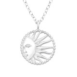 Sun - 925 Sterling Silver Silver Necklaces SD40559