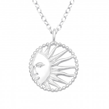 Sun - 925 Sterling Silver Silver Necklaces SD40559