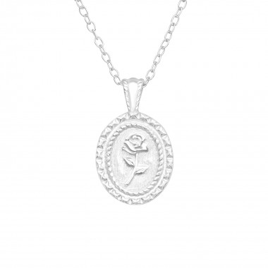 Rose - 925 Sterling Silver Silver Necklaces SD40574