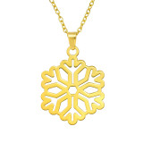 Snowflake - 925 Sterling Silver Silver Necklaces SD40943