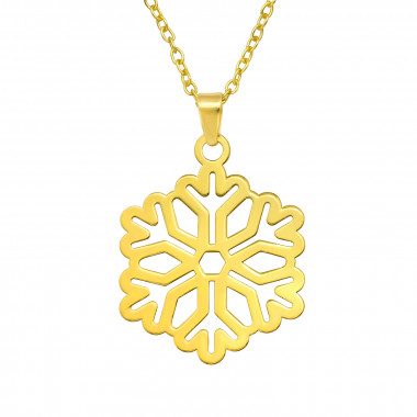 Snowflake - 925 Sterling Silver Silver Necklaces SD40943