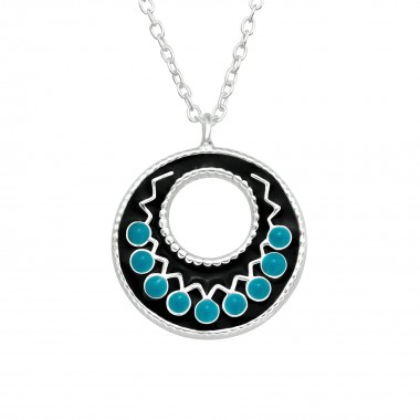 Ethnic - 925 Sterling Silver Silver Necklaces SD41042