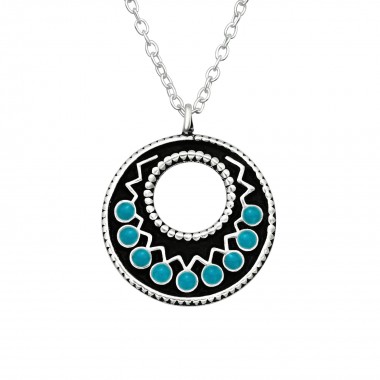 Ethnic - 925 Sterling Silver Silver Necklaces SD41043
