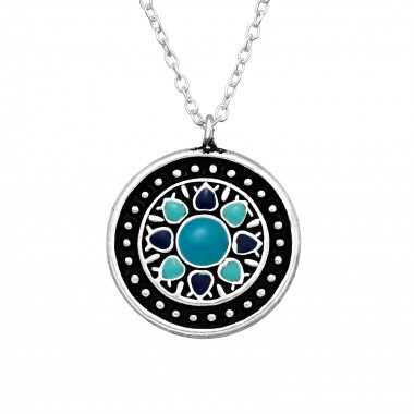 Ethnic - 925 Sterling Silver Silver Necklaces SD41046