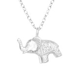 Elephant - 925 Sterling Silver Silver Necklaces SD41095