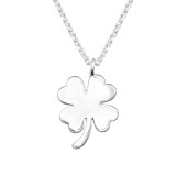 Four-Leaf Clover - 925 Sterling Silver Silver Necklaces SD41350