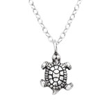 Turtle - 925 Sterling Silver Silver Necklaces SD41572