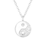 Ying And Yang - 925 Sterling Silver Silver Necklaces SD41825