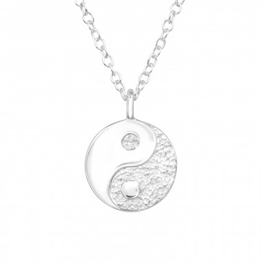 Ying And Yang - 925 Sterling Silver Silver Necklaces SD41825