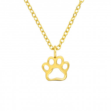 Paw Print - 925 Sterling Silver Silver Necklaces SD42122
