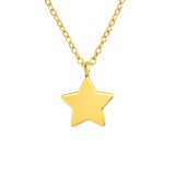 Star - 925 Sterling Silver Silver Necklaces SD42164