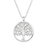 Tree Of Life - 925 Sterling Silver Silver Necklaces SD42313