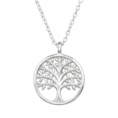 Tree Of Life - 925 Sterling Silver Silver Necklaces SD42313