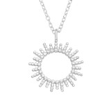 Sun - 925 Sterling Silver Silver Necklaces SD42607