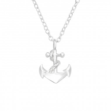 Anchor - 925 Sterling Silver Silver Necklaces SD42876