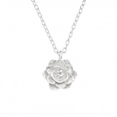 Flower - 925 Sterling Silver Silver Necklaces SD43249