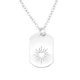 Shining Heart - 925 Sterling Silver Silver Necklaces SD43376