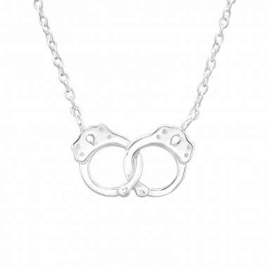 Handcuffs - 925 Sterling Silver Silver Necklaces SD43482