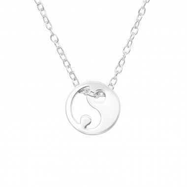 Yin And Yang - 925 Sterling Silver Silver Necklaces SD43488