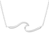 Wave - 925 Sterling Silver Silver Necklaces SD43490