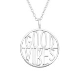 Good Vibes - 925 Sterling Silver Silver Necklaces SD43494