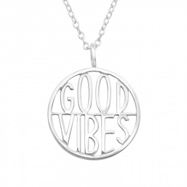 Good Vibes - 925 Sterling Silver Silver Necklaces SD43494
