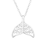 Whale's Tail - 925 Sterling Silver Silver Necklaces SD43502