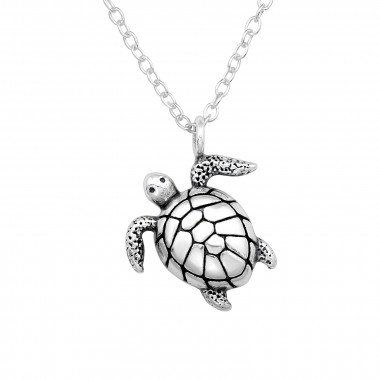 Turtle - 925 Sterling Silver Silver Necklaces SD43505
