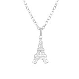 Eiffel Tower - 925 Sterling Silver Silver Necklaces SD43662