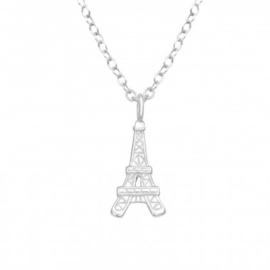 Eiffel Tower - 925 Sterling Silver Silver Necklaces SD43662