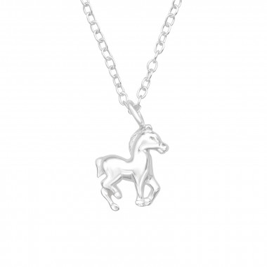 Horse - 925 Sterling Silver Silver Necklaces SD43676