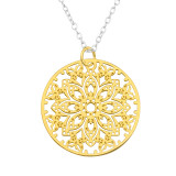 Laser Cut Arabesque - 925 Sterling Silver Silver Necklaces SD43749