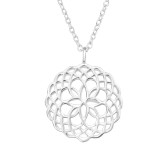 Filigree - 925 Sterling Silver Silver Necklaces SD43798