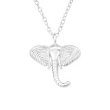 Elephant - 925 Sterling Silver Silver Necklaces SD43848