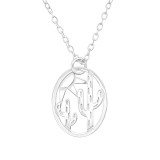 Cactus - 925 Sterling Silver Silver Necklaces SD43929