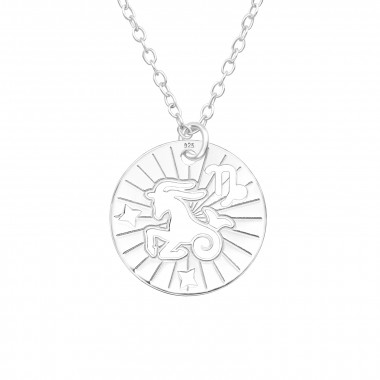 Capricorn Zodiac Sign - 925 Sterling Silver Silver Necklaces SD43931